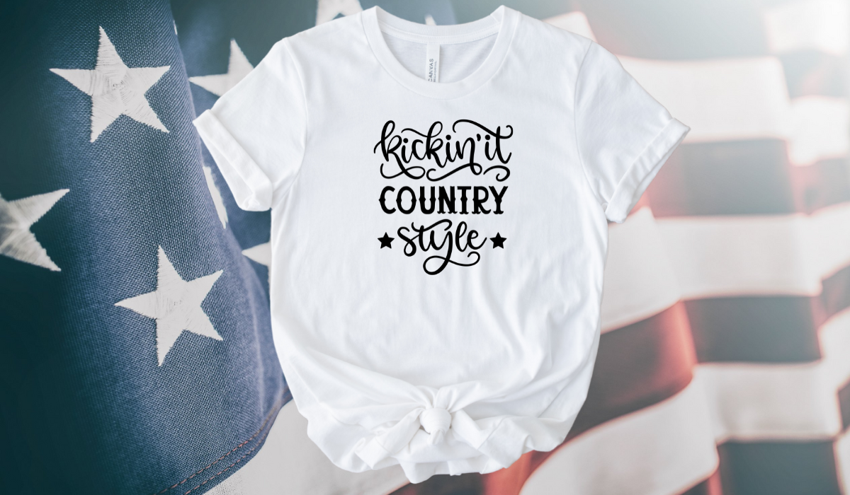 Kickin It Country Style Ladies Short Sleeve T-Shirt