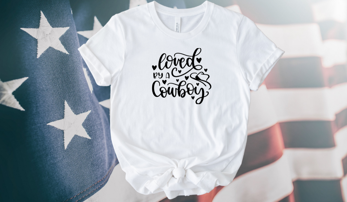 Loved By A Cowboy Ladies Short Sleeve T-Shirt