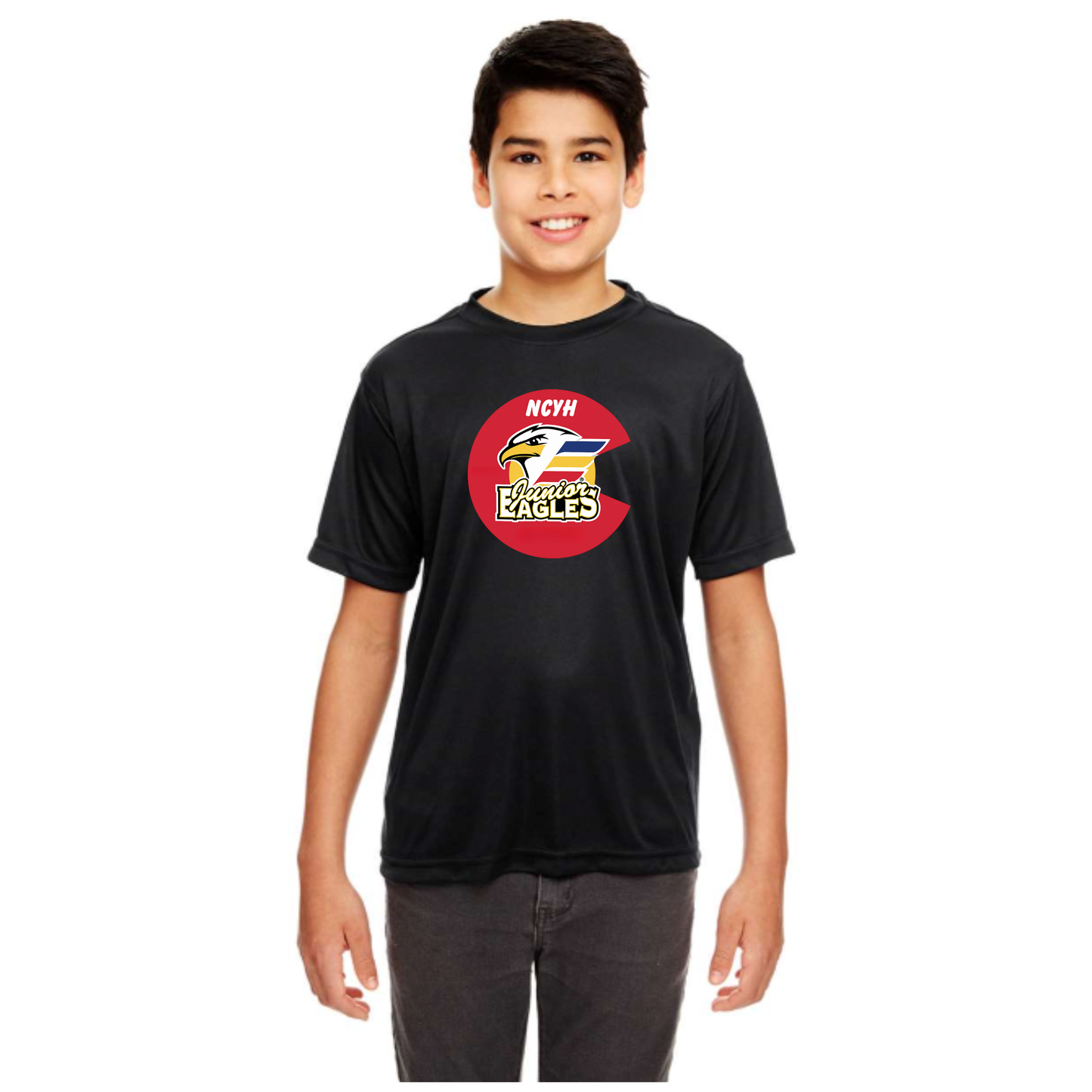 Youth Unisex Navy Blue Cool & Dry Basic Performance T-Shirt