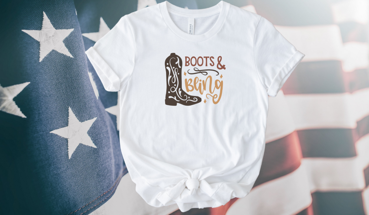 Boots & Bling Ladies Short Sleeve T-Shirt