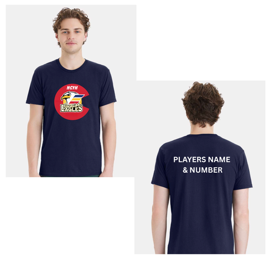 Unisex Adult Navy Blue Perfect Short Sleeve  T-Shirt - Hanes