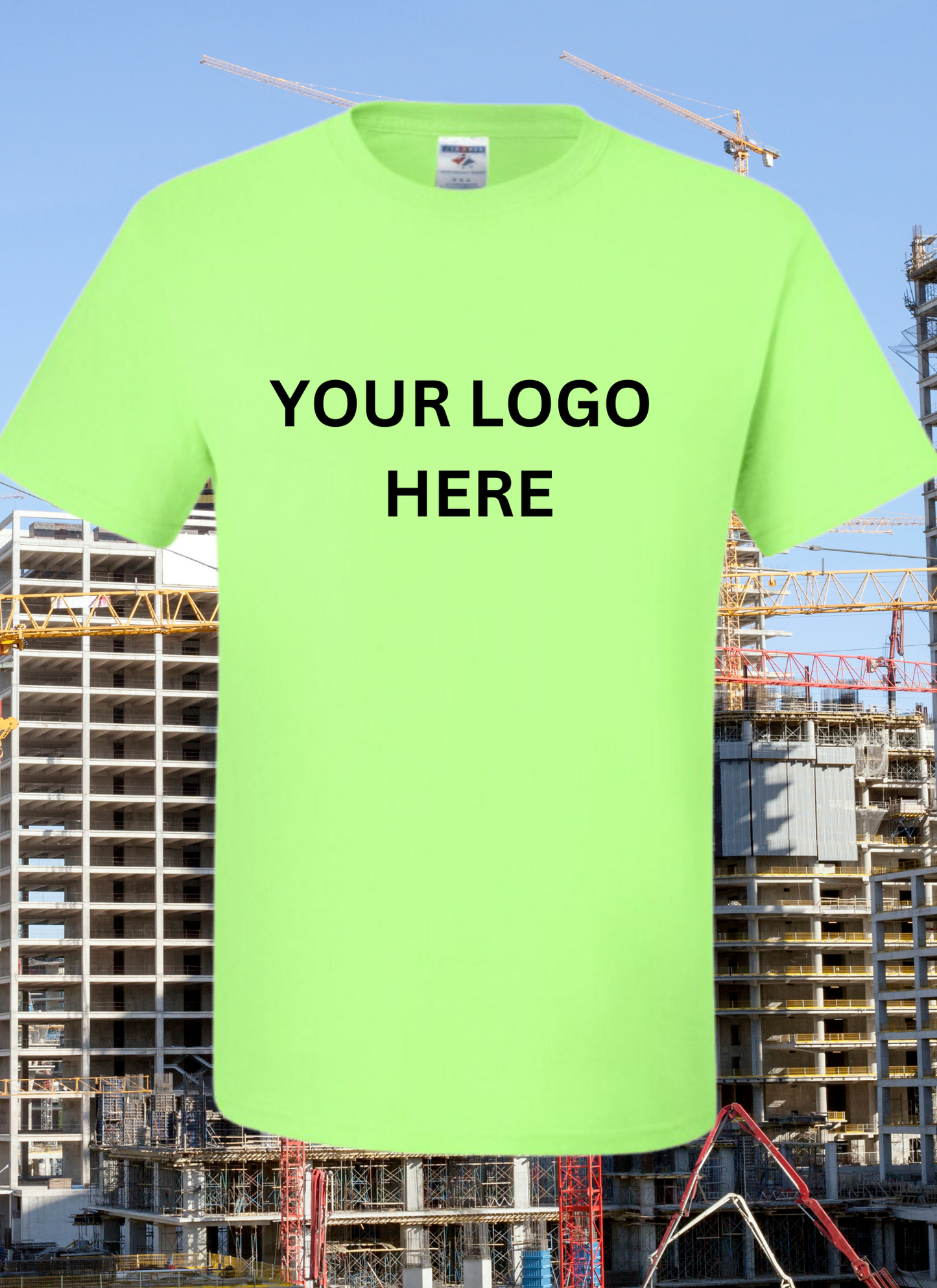 100% U.S. Cotton High - Visibility Safety T-Shirt - Safety Orange & Safety Green