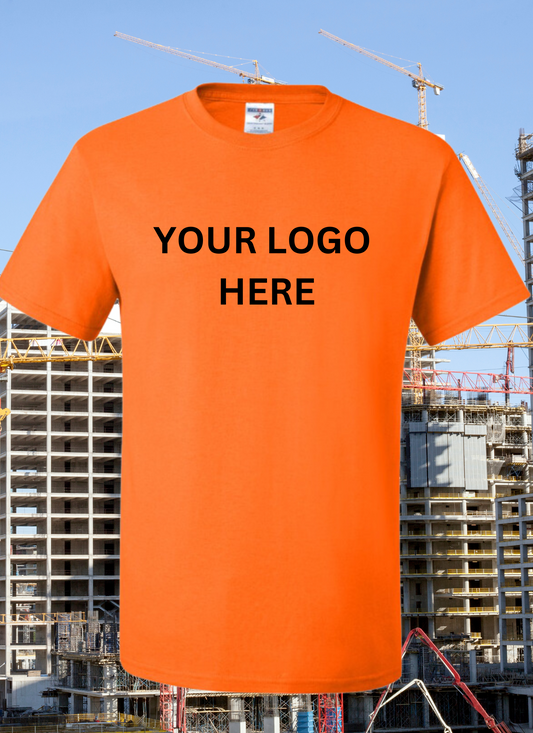 100% U.S. Cotton High - Visibility Safety T-Shirt - Safety Orange & Safety Green